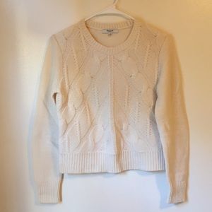 Madewell chevron crop sweater (Cream/S)